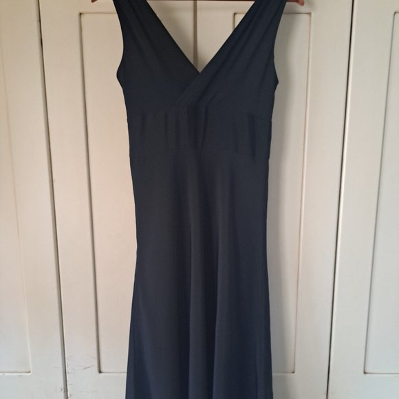 J Crew Silk Cross Bodice V Neck Sleeveless Black Dress Sz 2 - Picture 9 of 9